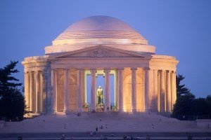 Avian Averting System client installation picture Jefferson Memorial in Washington DC